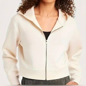 A New Day Zip-Up Hoodie Buttery Soft Cozy Jacket Women's Size Large in Cream